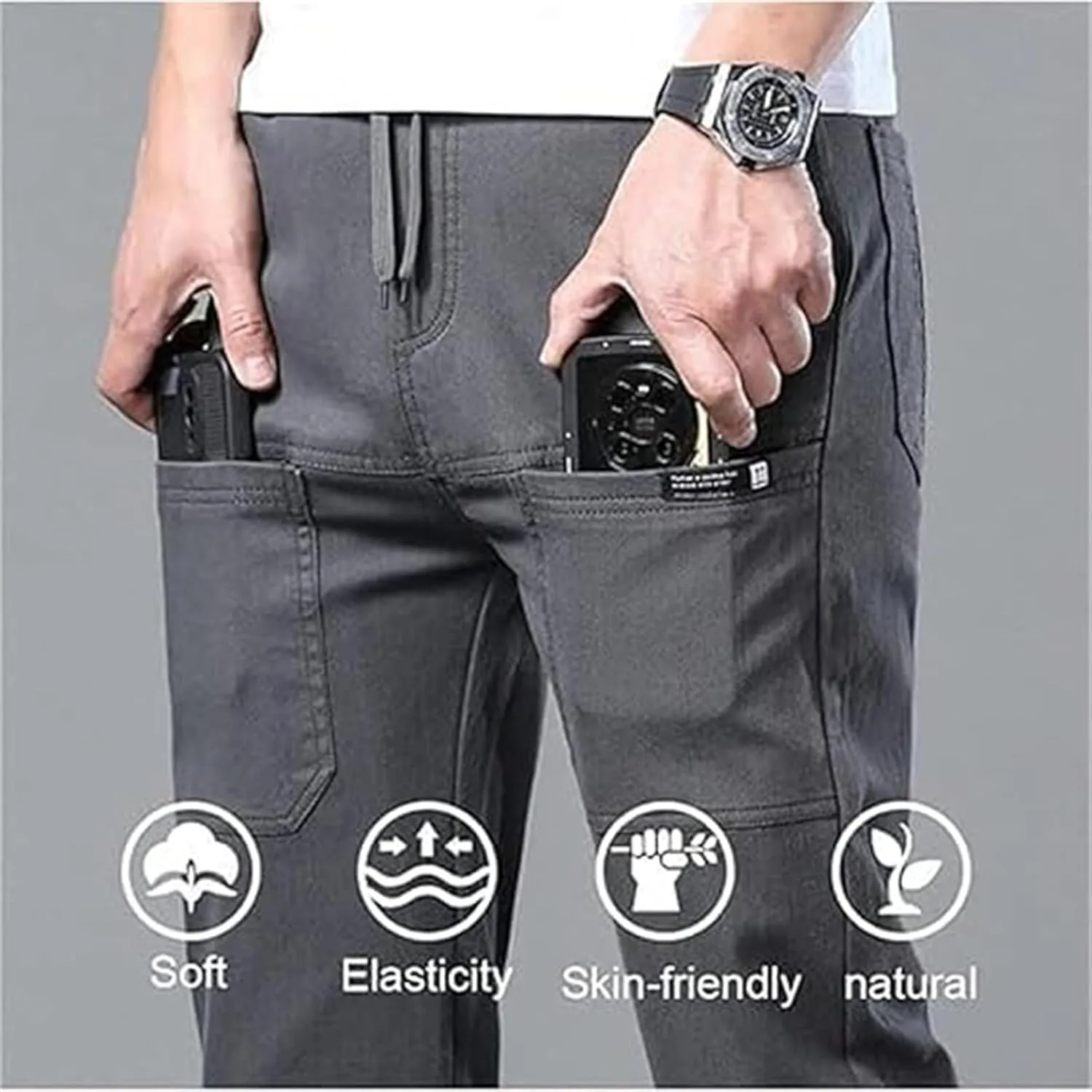 Acegents Cargo Pants, Acegents Mens Pants, Waterproof Stretch Multi-Pocket Cargo Pants