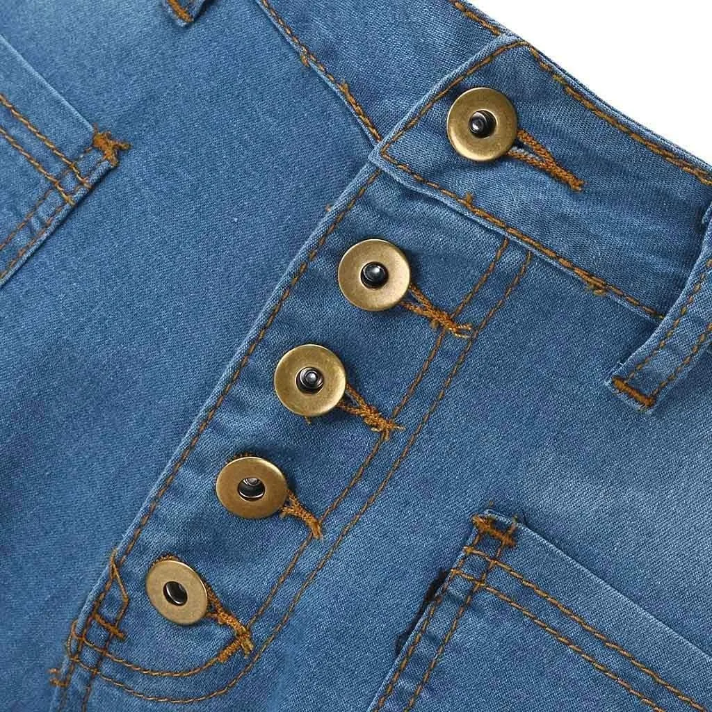 AMIMOJY Bell Bottom Jeans for Women High Waisted Stretch Flare Pants 5 Button Skinny Boot Cut Jean