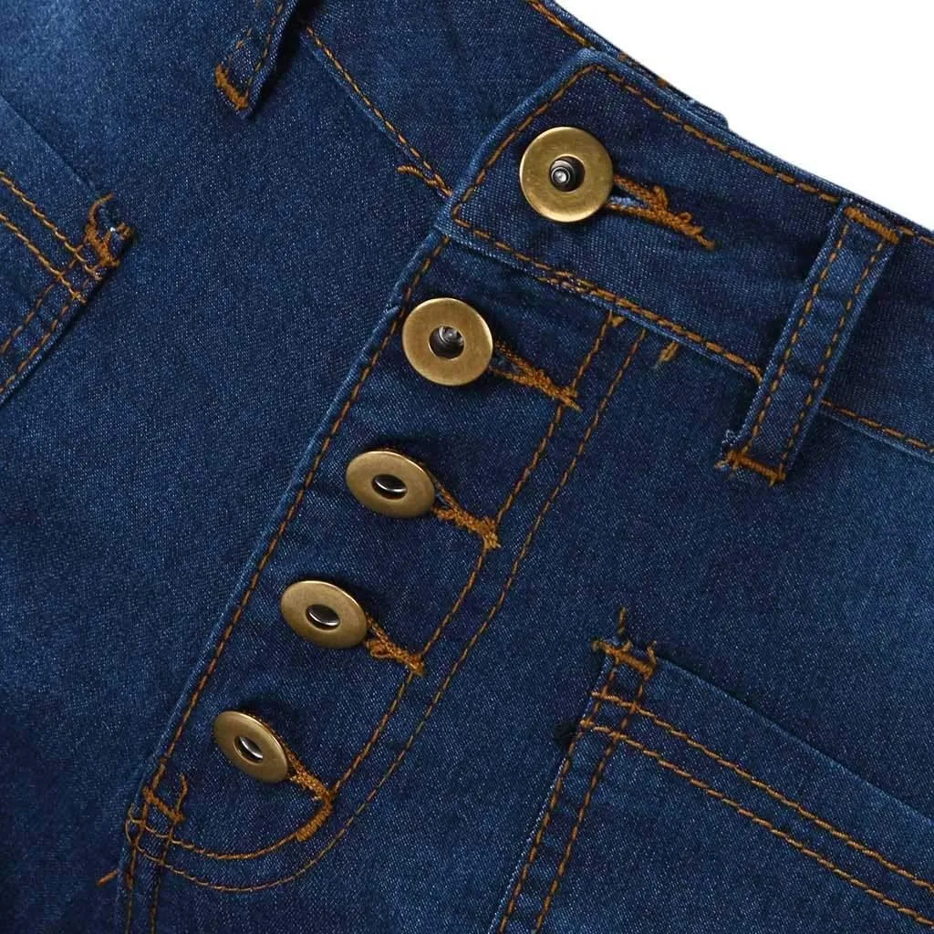 AMIMOJY Bell Bottom Jeans for Women High Waisted Stretch Flare Pants 5 Button Skinny Boot Cut Jean