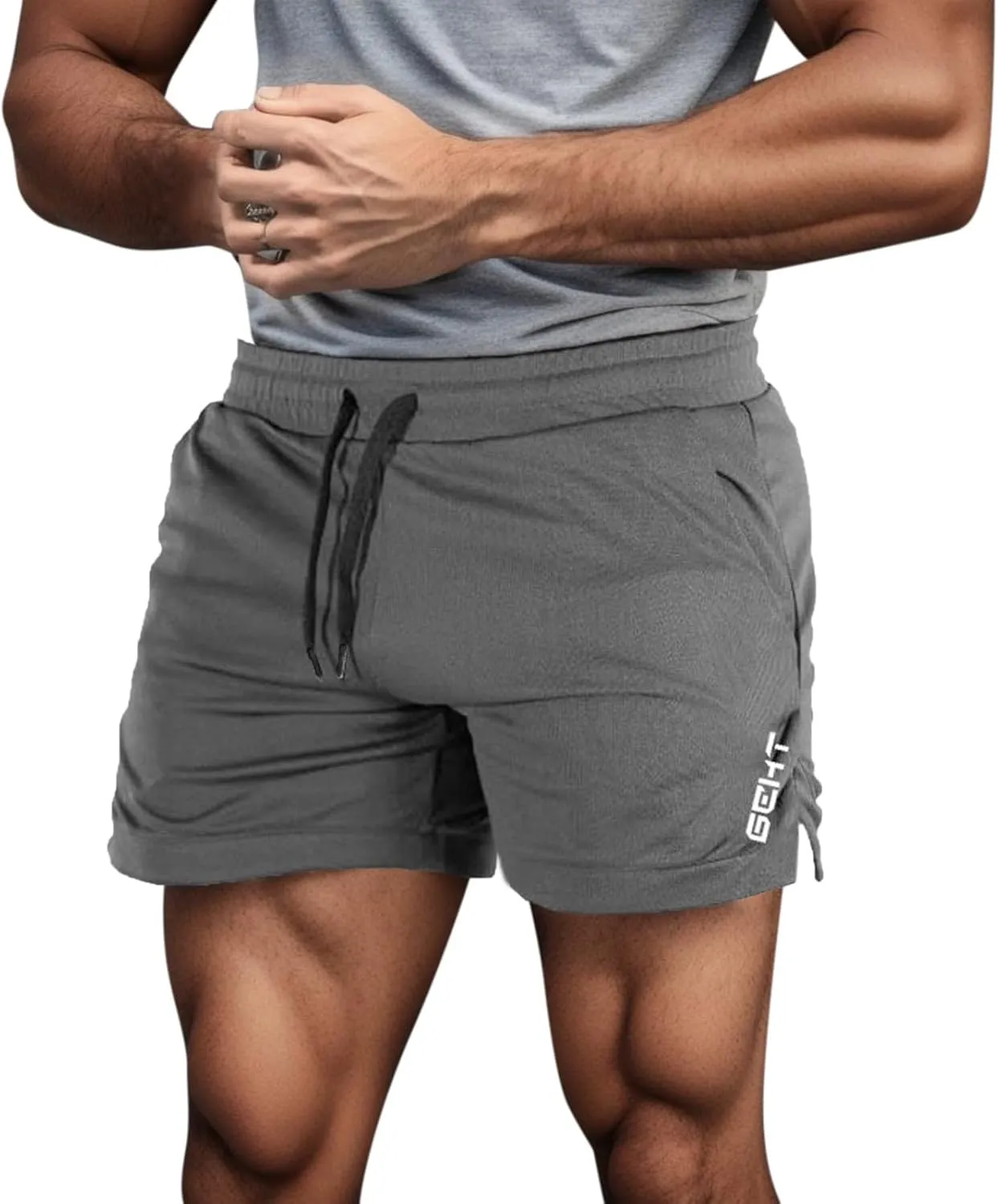 Athletic Shorts for Men, Mens Workout Athletic Shorts 5 inch Bodybuilding Running Shorts Lightweight Sports Gym Shorts