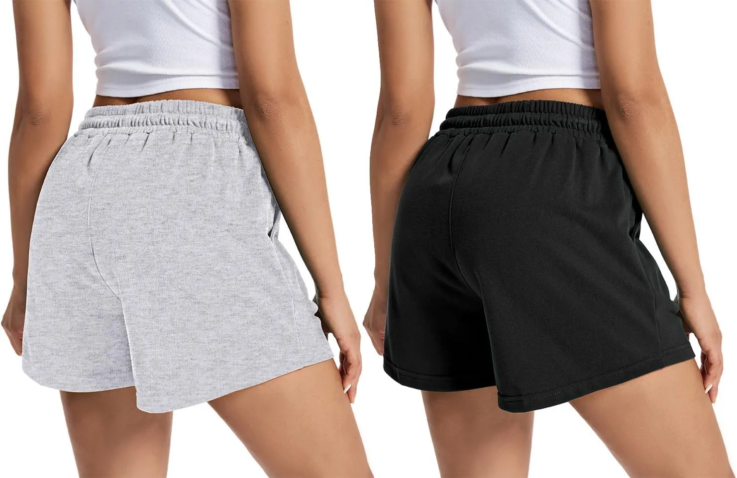 Auriviz Women's Sweat Shorts Comfy Lounge Running Shorts Gym Summer Casual High Waisted Athletic Shorts with Pockets