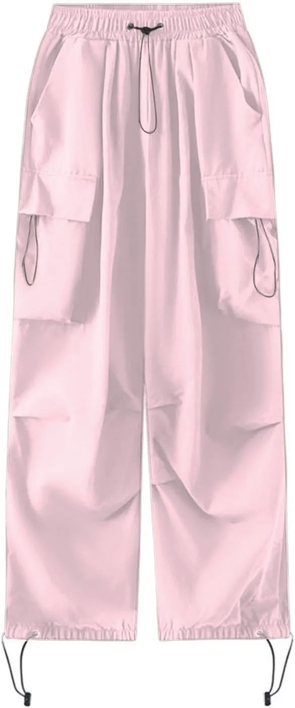 Baggy Cargo Pants Women Baggy Hiking Casual Cotton Work Pants Loose Fit Hip Hop with Multiple Pockets