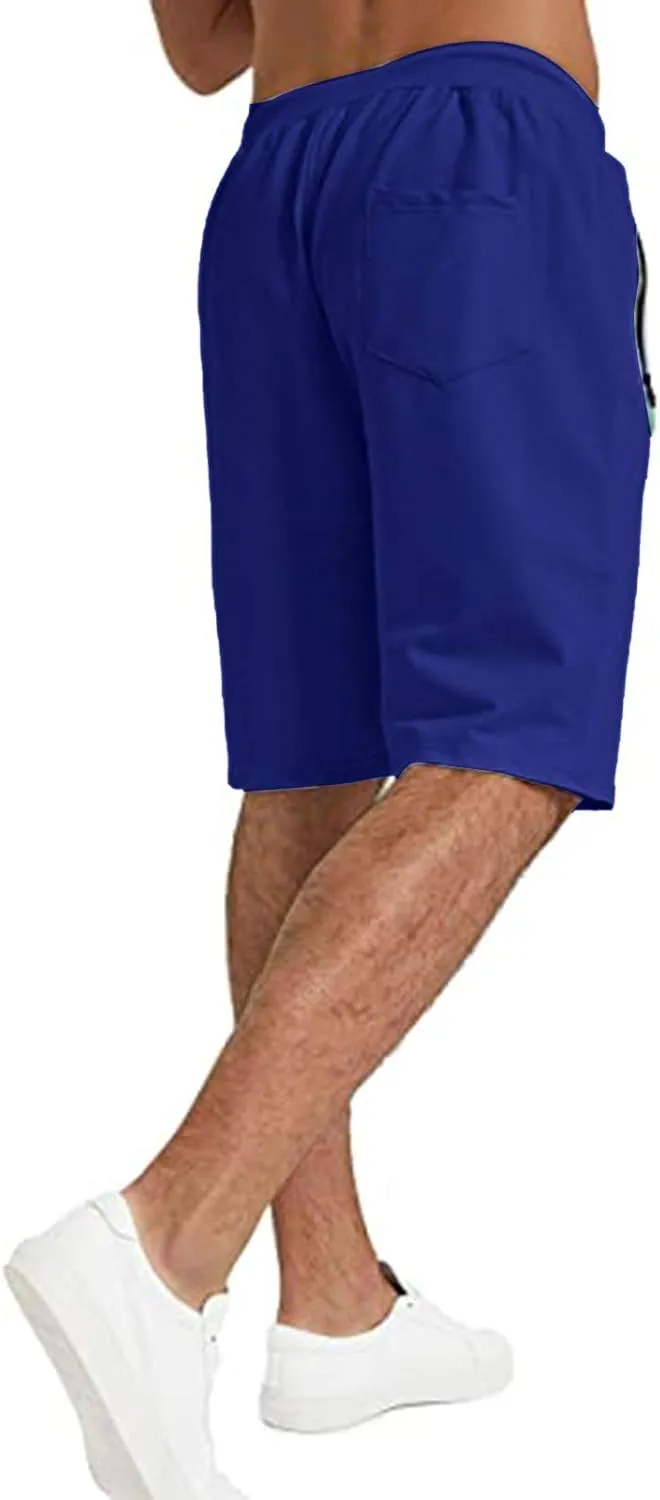 BIFUTON Sweat Shorts Men,Men Hiking Shorts Athletic Quick Dry Lightweight Shorts for Men Drawstring Casual with Pockets