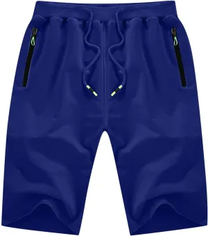 BIFUTON Sweat Shorts Men,Men Hiking Shorts Athletic Quick Dry Lightweight Shorts for Men Drawstring Casual with Pockets