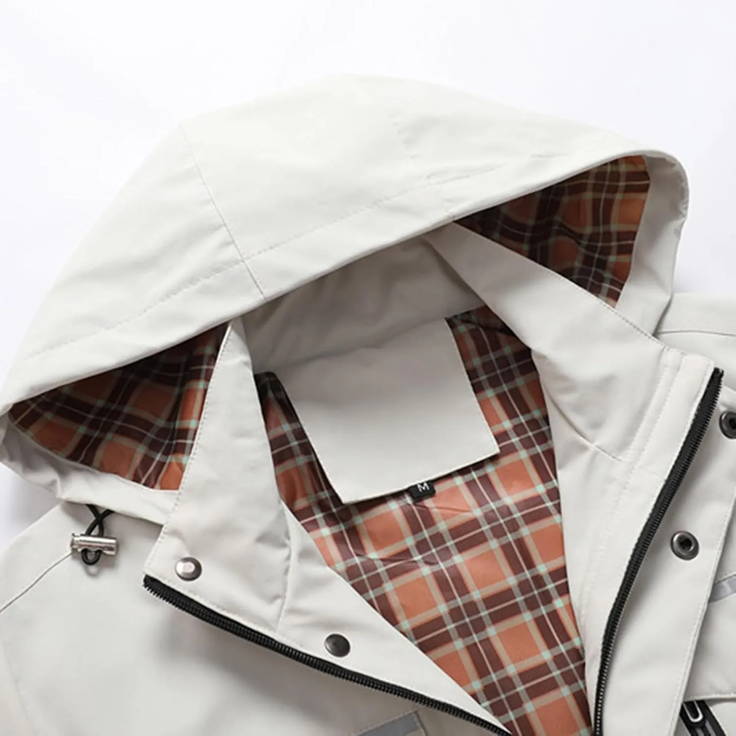 Blazer Rain Jacket for Men Lightweight Soft Shell Mountain Windbreaker Hooded Coat Work Coats with Cargo Pockets