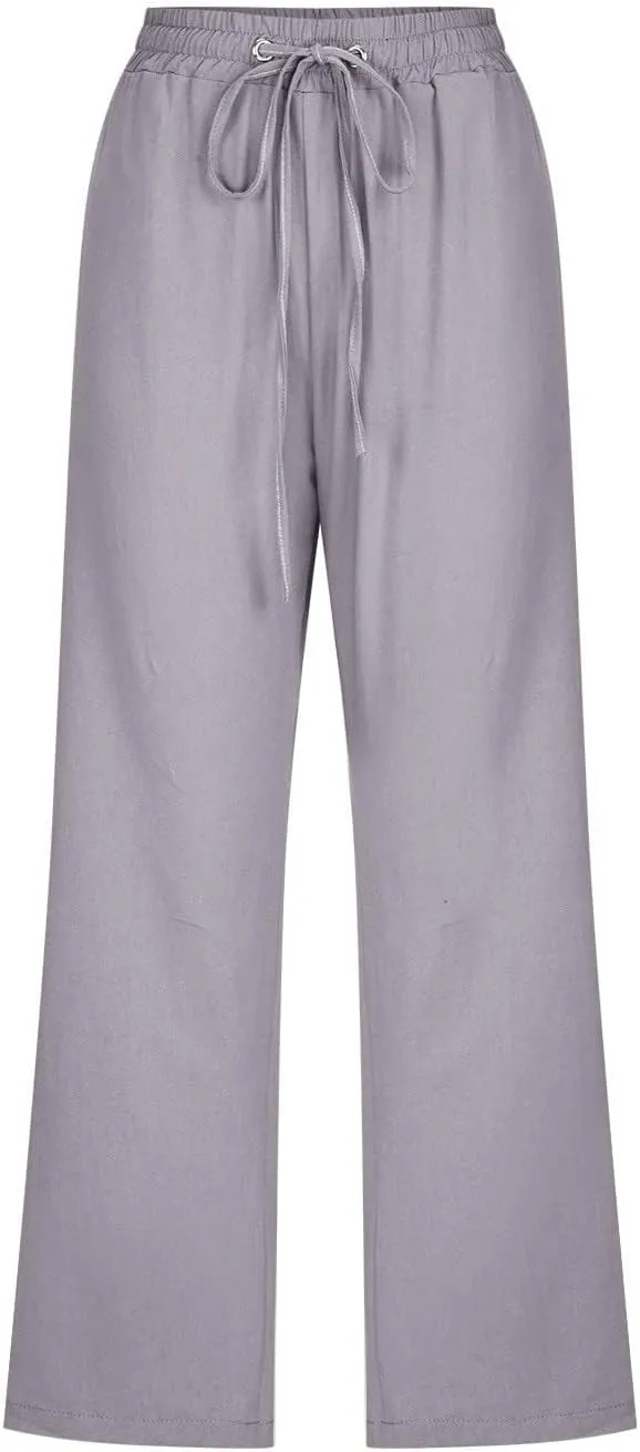 Capri Pants Women Summer 2024 Drawstring Cargo Pants High Waisted Stretchy Camo Pants Plus Size Baggy Cargo Pants Pockets