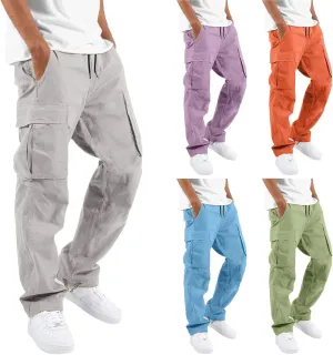 Cargo Pants for Men Big and Tall Chino Cargo Pants for Men Workout Sweatpants Casual Long Trousers Men's Cargo Pants