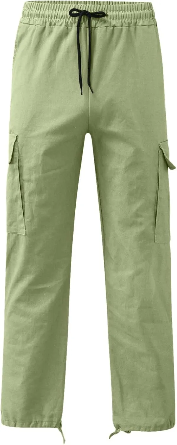 Cargo Pants for Men Big and Tall Chino Cargo Pants for Men Workout Sweatpants Casual Long Trousers Men's Cargo Pants