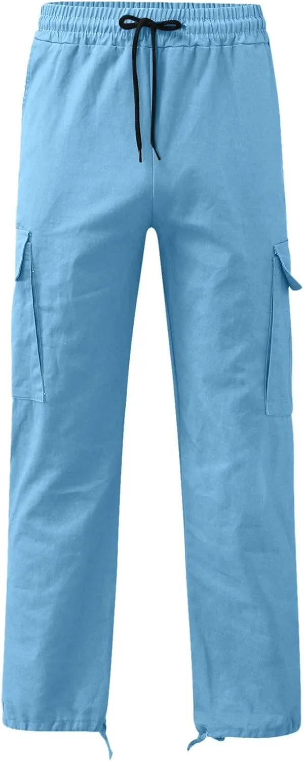 Cargo Pants for Men Big and Tall Chino Cargo Pants for Men Workout Sweatpants Casual Long Trousers Men's Cargo Pants