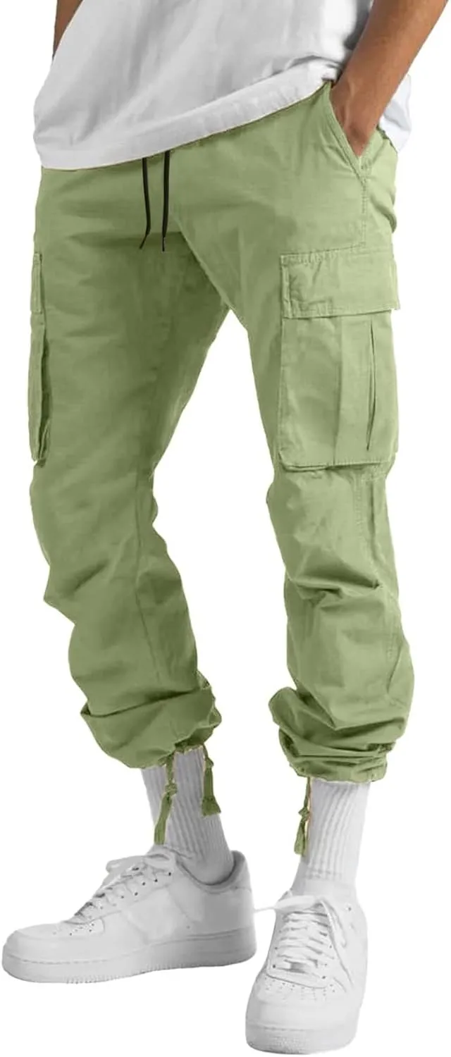 Cargo Pants for Men Big and Tall Chino Cargo Pants for Men Workout Sweatpants Casual Long Trousers Men's Cargo Pants