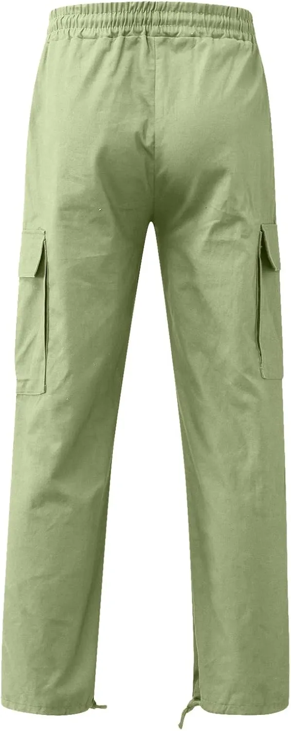 Cargo Pants for Men Big and Tall Chino Cargo Pants for Men Workout Sweatpants Casual Long Trousers Men's Cargo Pants