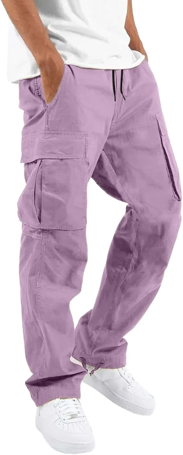 Cargo Pants for Men Big and Tall Chino Cargo Pants for Men Workout Sweatpants Casual Long Trousers Men's Cargo Pants