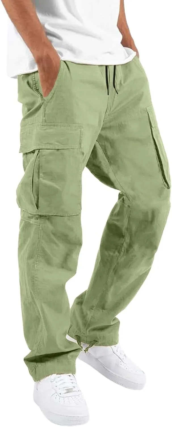 Cargo Pants for Men Big and Tall Chino Cargo Pants for Men Workout Sweatpants Casual Long Trousers Men's Cargo Pants