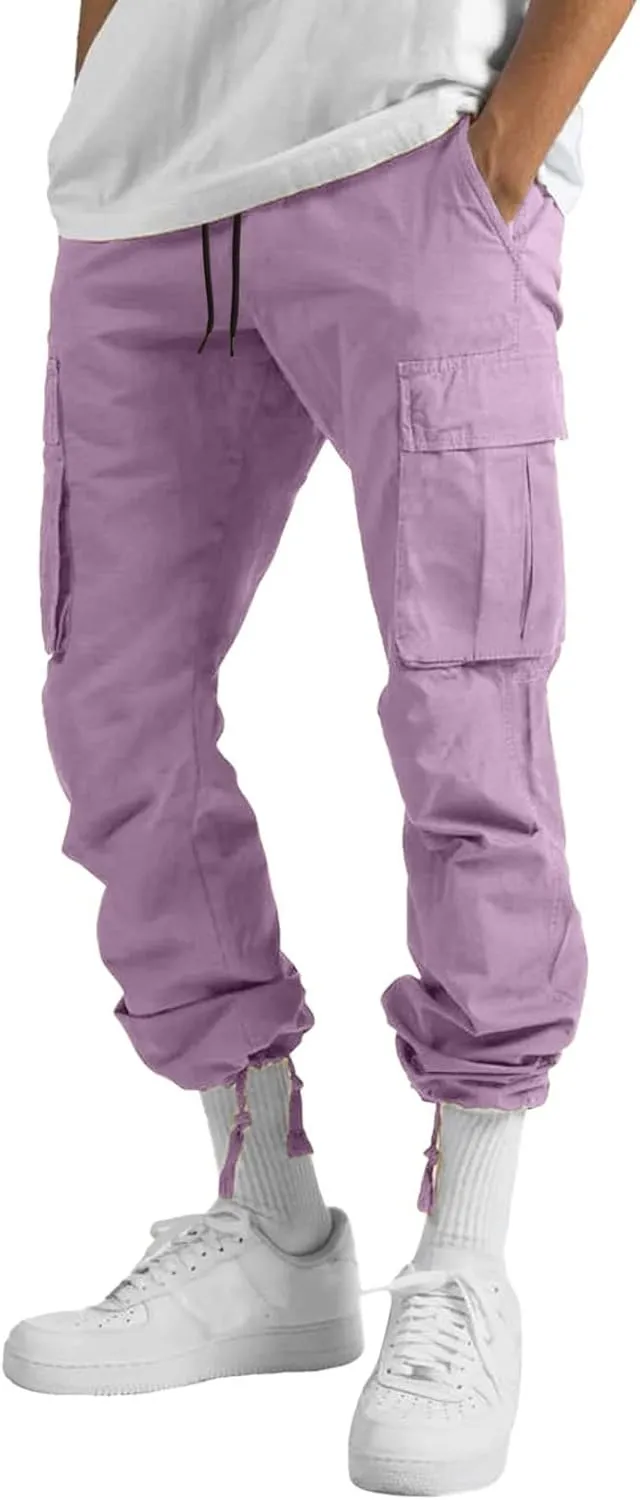 Cargo Pants for Men Big and Tall Chino Cargo Pants for Men Workout Sweatpants Casual Long Trousers Men's Cargo Pants