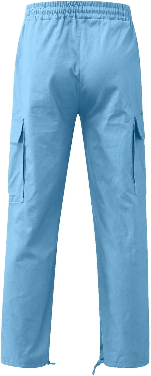 Cargo Pants for Men Big and Tall Chino Cargo Pants for Men Workout Sweatpants Casual Long Trousers Men's Cargo Pants