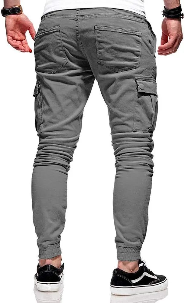 Cargo Pants for Men Big and Tall, Chino Cargo Pants for Men Workout Sweatpants Casual Long Trousers Men's Cargo Pants