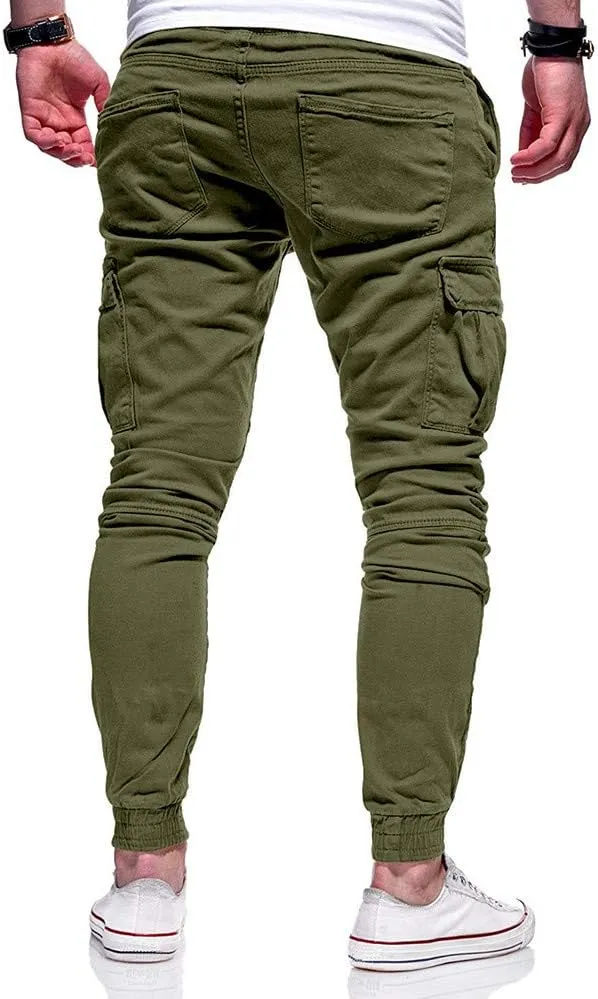 Cargo Pants for Men Big and Tall, Chino Cargo Pants for Men Workout Sweatpants Casual Long Trousers Men's Cargo Pants