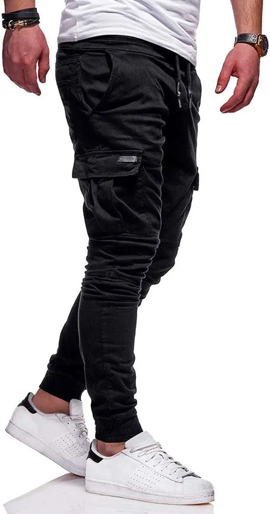 Cargo Pants for Men Big and Tall, Chino Cargo Pants for Men Workout Sweatpants Casual Long Trousers Men's Cargo Pants
