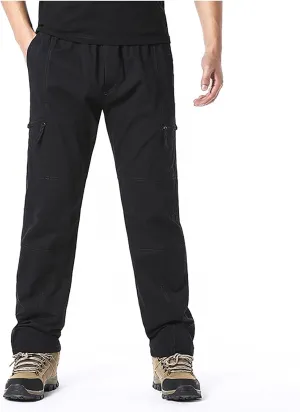 Cargo Pants for Men Relaxed Fit Hiking Work Pants Workout Joggers with Multi Pockets Ripstop Flex Camo Tactical Pants