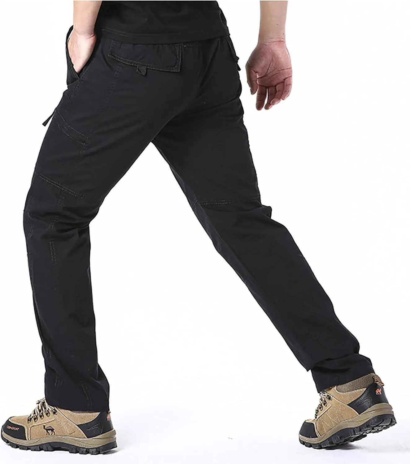 Cargo Pants for Men Relaxed Fit Hiking Work Pants Workout Joggers with Multi Pockets Ripstop Flex Camo Tactical Pants