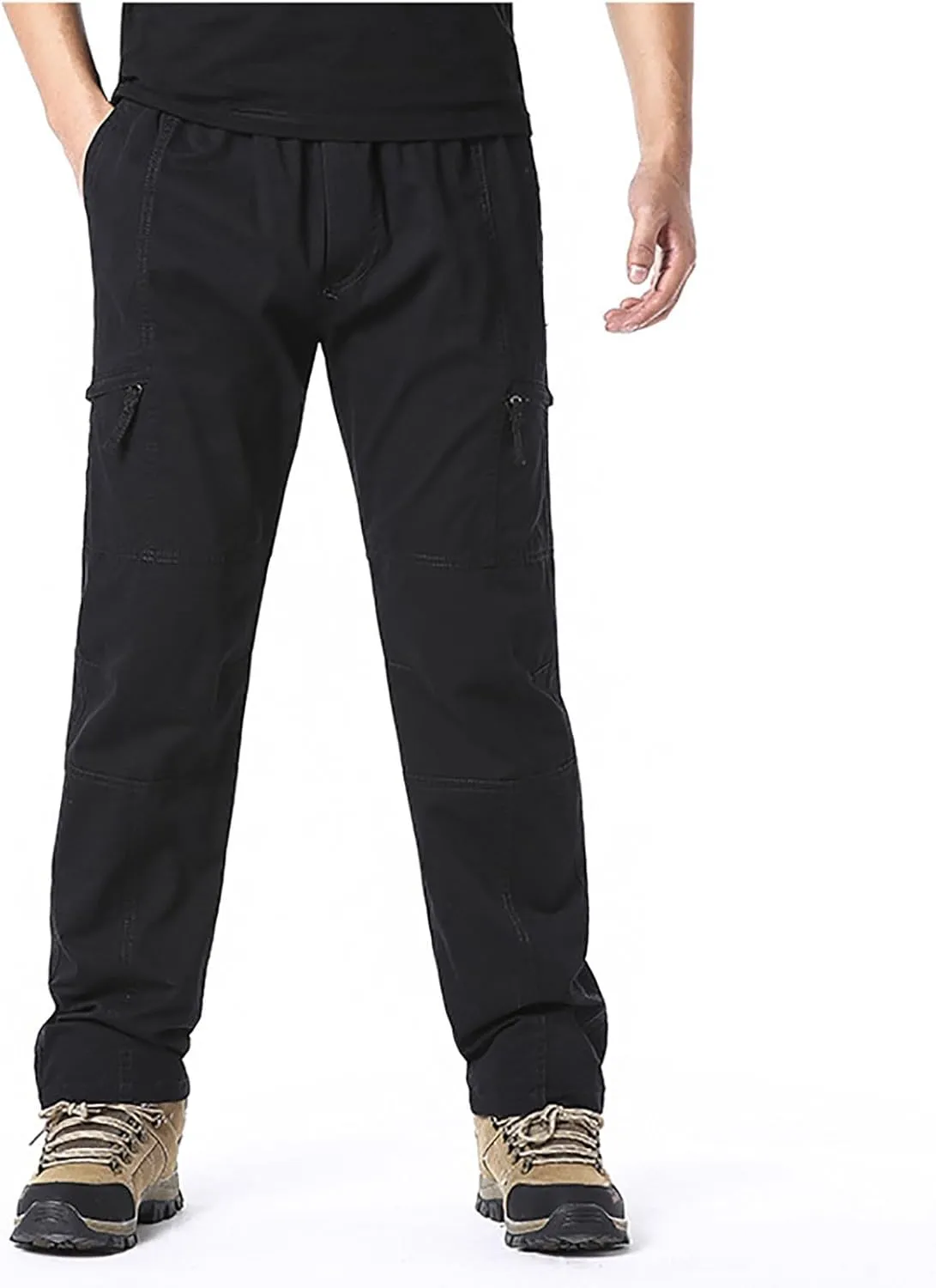 Cargo Pants for Men Relaxed Fit Hiking Work Pants Workout Joggers with Multi Pockets Ripstop Flex Camo Tactical Pants