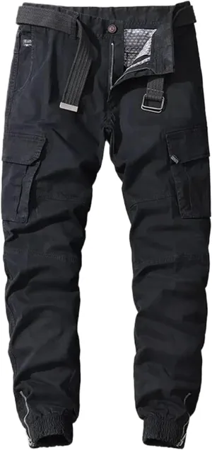 Cargo Pants Men Multi-Pocket Casual Joggers Trousers Mens Military Zipper Fly Full Length Casual Pants