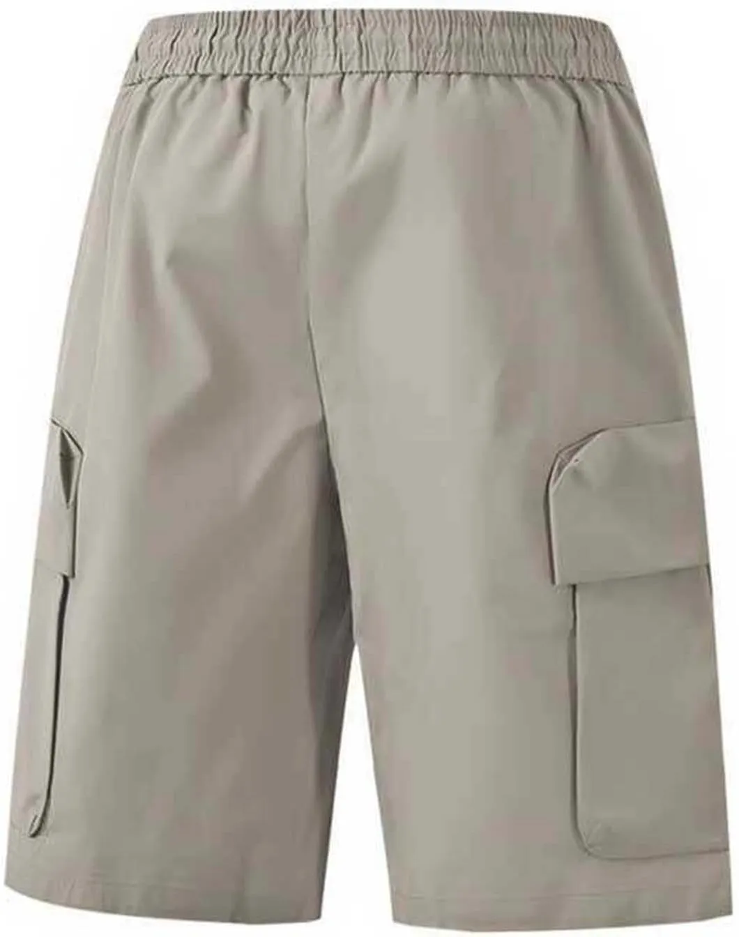 Cargo Shorts for Men Casual Elastic Waist Drawstring Short Pants with Multiple Pockets Plus Size Work Shorts