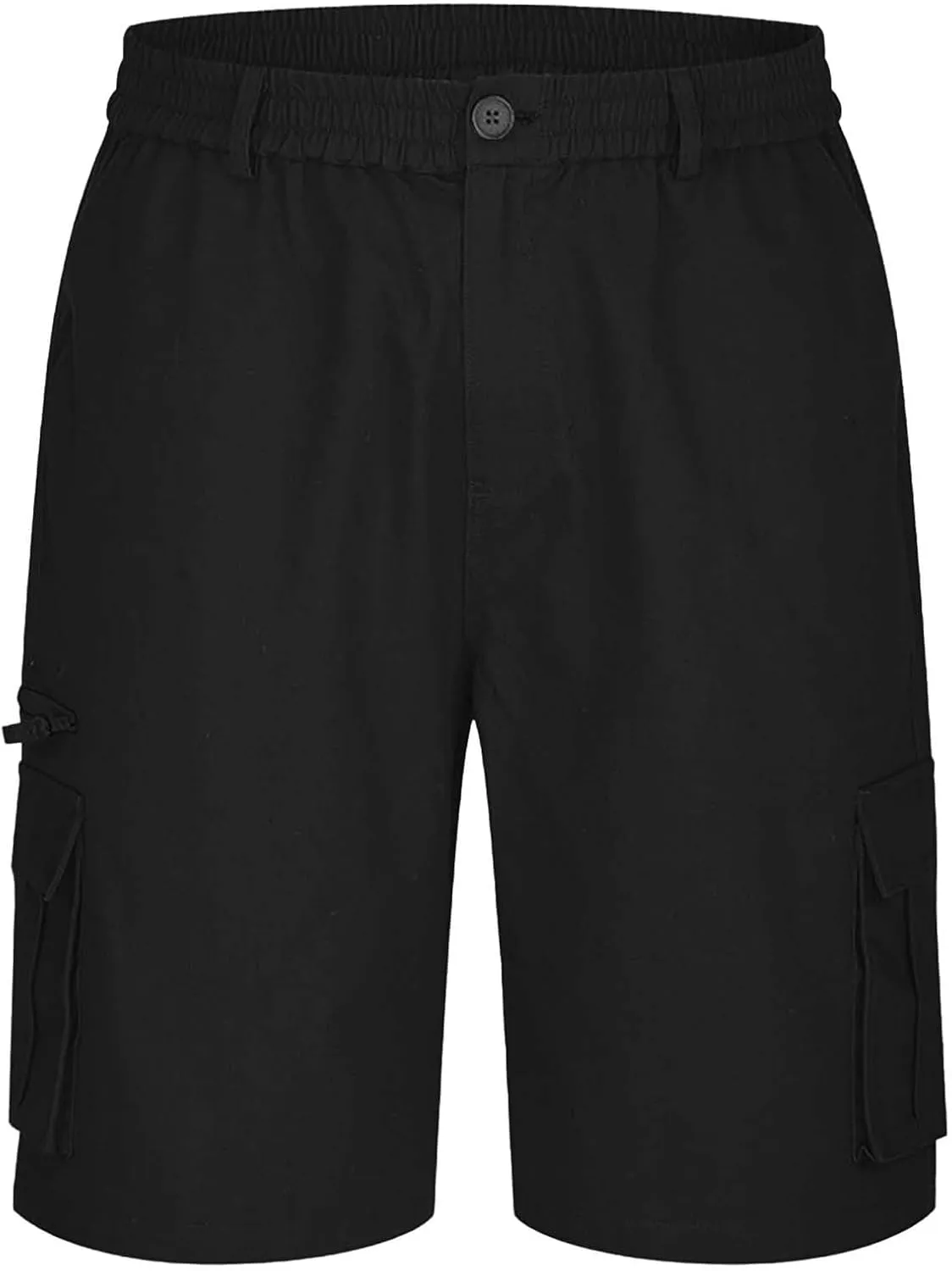 Cargo Shorts for Men Stretch Waist Casual Athletic Hiking Sweat Shorts Knee Length Lightweight Straight Short Pants