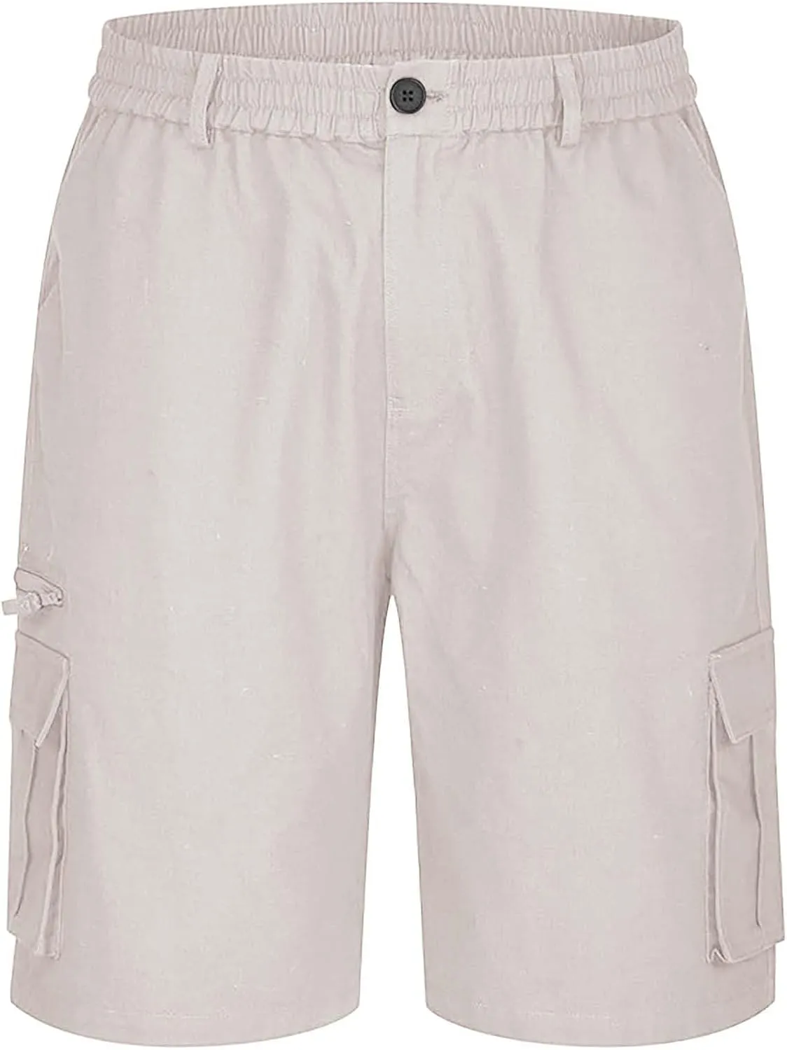 Cargo Shorts for Men Stretch Waist Casual Athletic Hiking Sweat Shorts Knee Length Lightweight Straight Short Pants