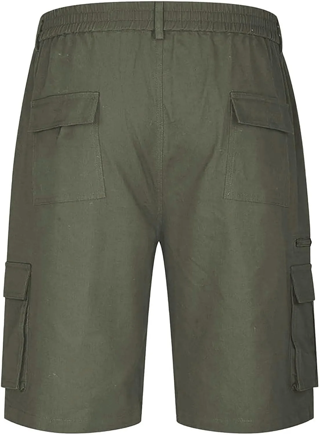 Cargo Shorts for Men Stretch Waist Casual Athletic Hiking Sweat Shorts Knee Length Lightweight Straight Short Pants