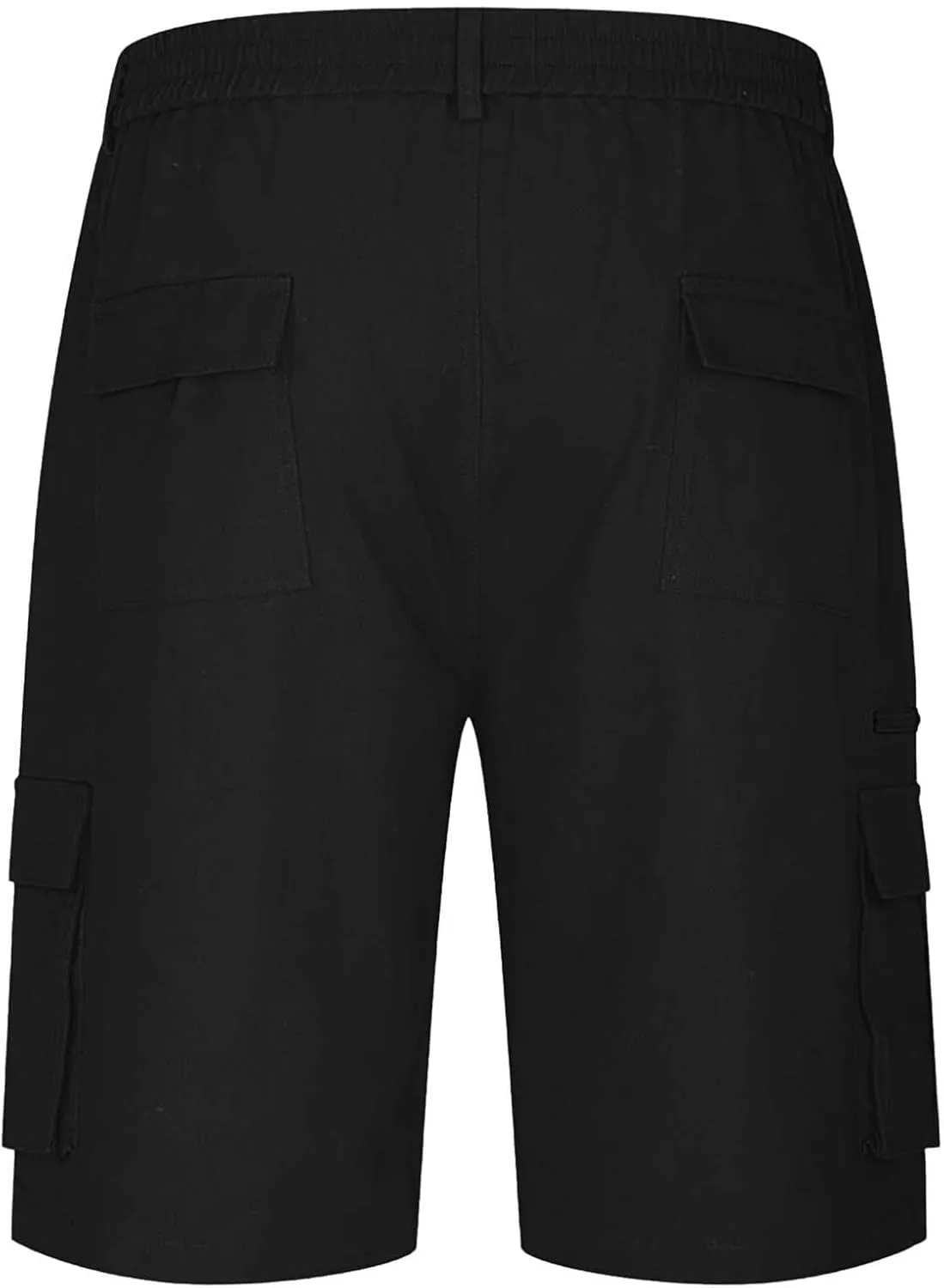 Cargo Shorts for Men Stretch Waist Casual Athletic Hiking Sweat Shorts Knee Length Lightweight Straight Short Pants