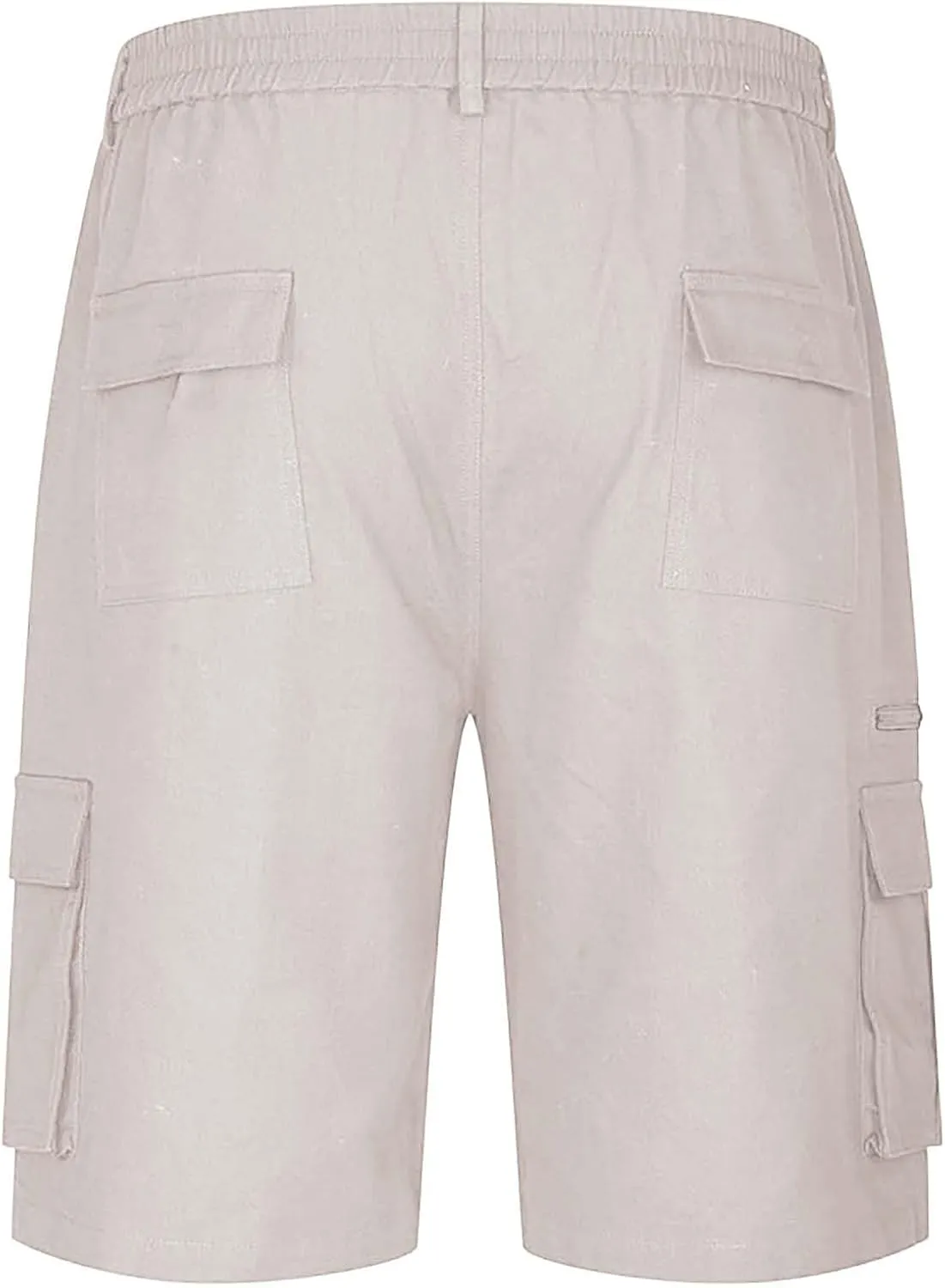 Cargo Shorts for Men Stretch Waist Casual Athletic Hiking Sweat Shorts Knee Length Lightweight Straight Short Pants