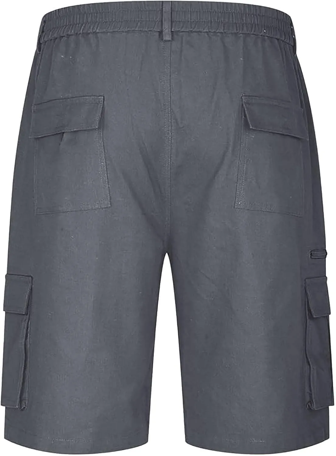 Cargo Shorts for Men Stretch Waist Casual Athletic Hiking Sweat Shorts Knee Length Lightweight Straight Short Pants