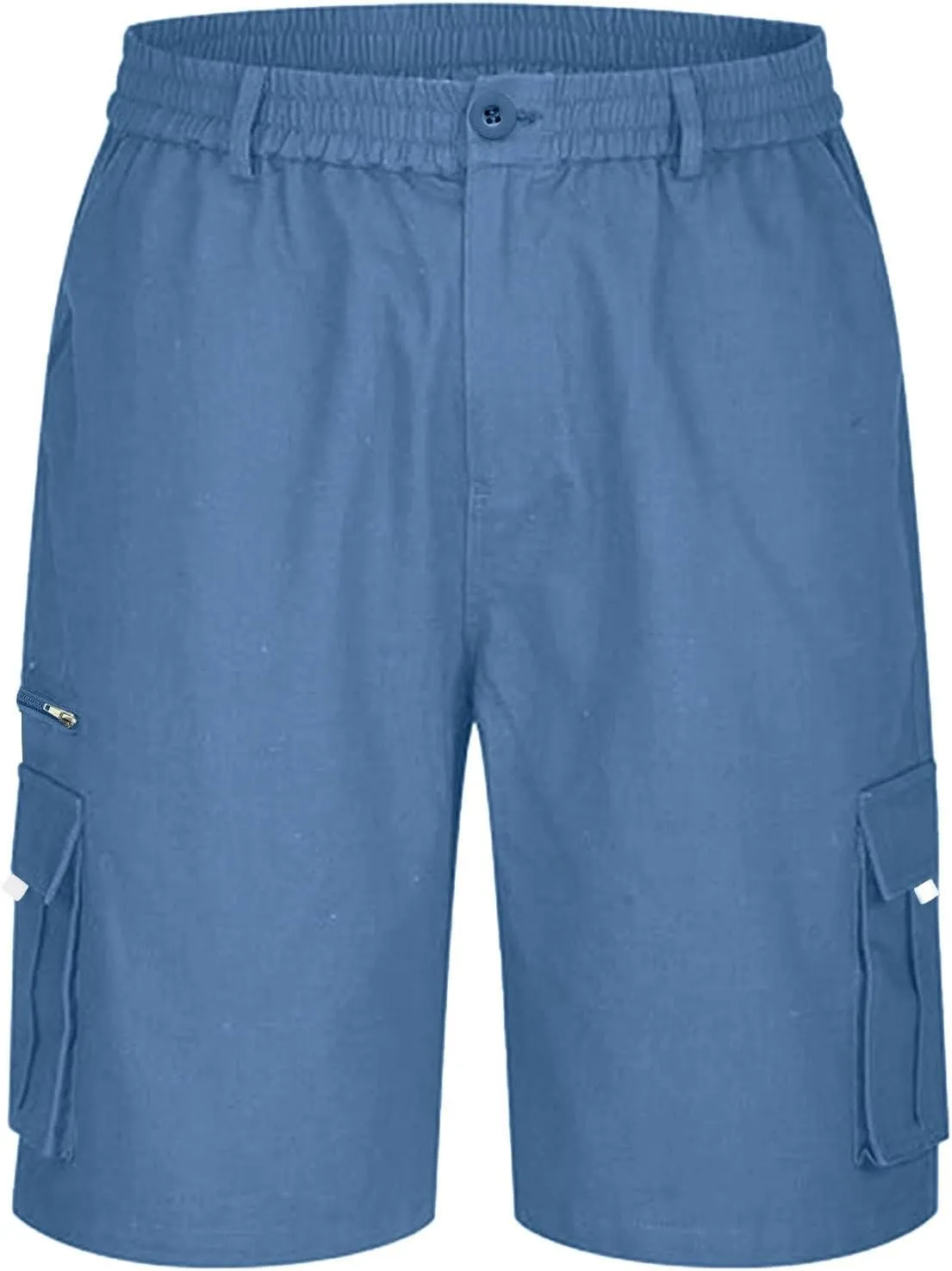 Cargo Shorts for Mens Elastic Waist Lightweight Stretchy Work Shorts Summer Casual Gym Workout Pants with Pockets