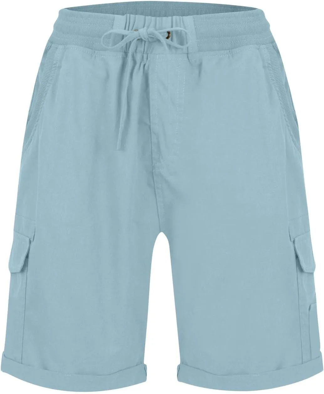 Cargo Shorts Women Summer Casual High Waisted Drawstring Hiking Shorts Baggy Trendy Athletic Shorts with Pockets