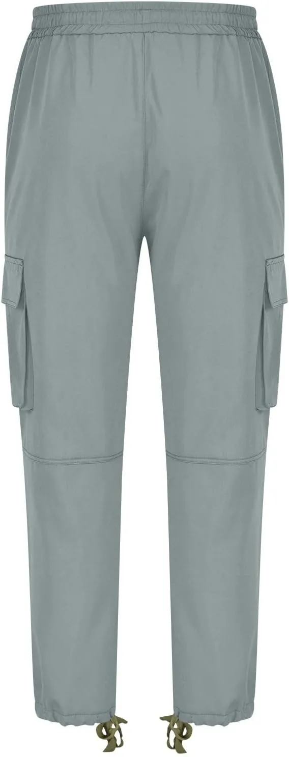 Cargo Sweatpants for Men Fleece Lined Cargos Casual Loose Fit Warm Winter Joggers Straight Leg Cargo Pants with Pocket
