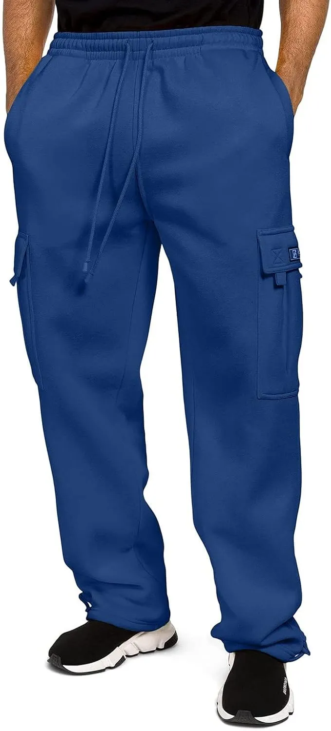 Cargo Work Pant Men Elastic Waist Casual Cargo Pants Athletic Sweatpants with Pockets Joggers Sweat Pant