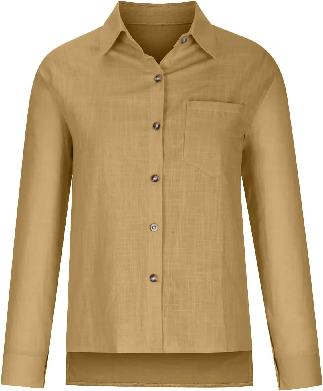 Ceboyel Women Long Sleeve Linen Shirts 2024 Button Down Summer Tops Cotton Gauze Trendy Blouse Dressy Causal Work Clothes