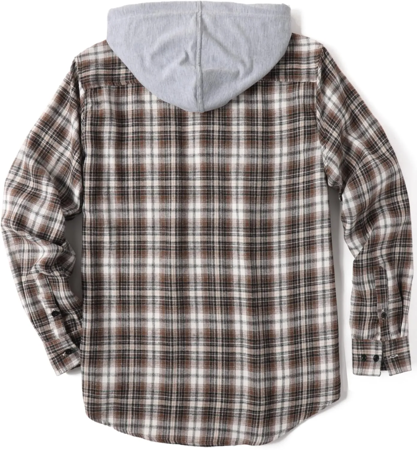 COOFANDY Men's Plaid Hoodie Flannel Shirt Jacket Long Sleeve Casual Fashion Button Shirts