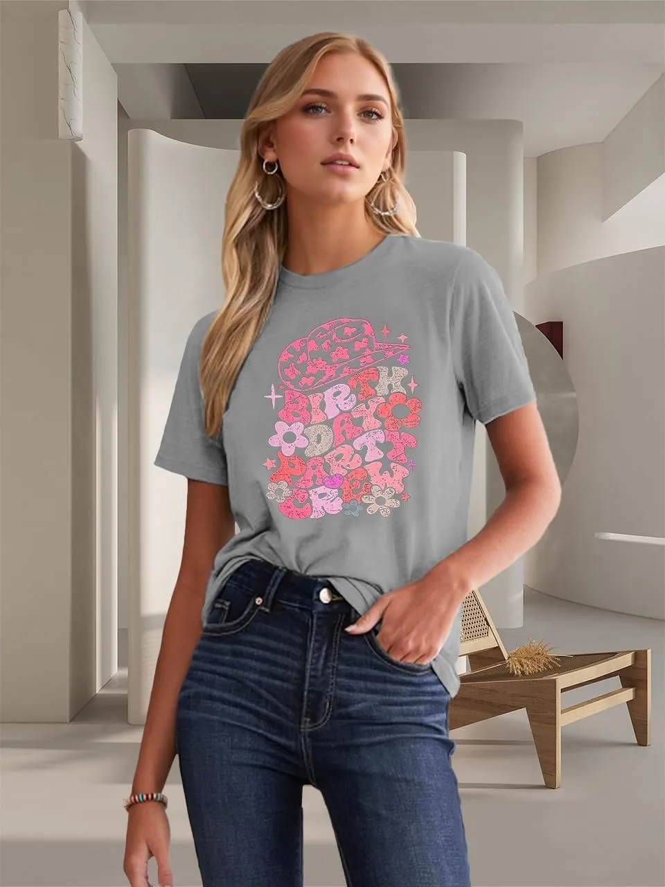 Country Music Women Tops Funny Graphic T-Shirt Cute Tops for Women Vintage Graphic Tees Letter Shirts for Women