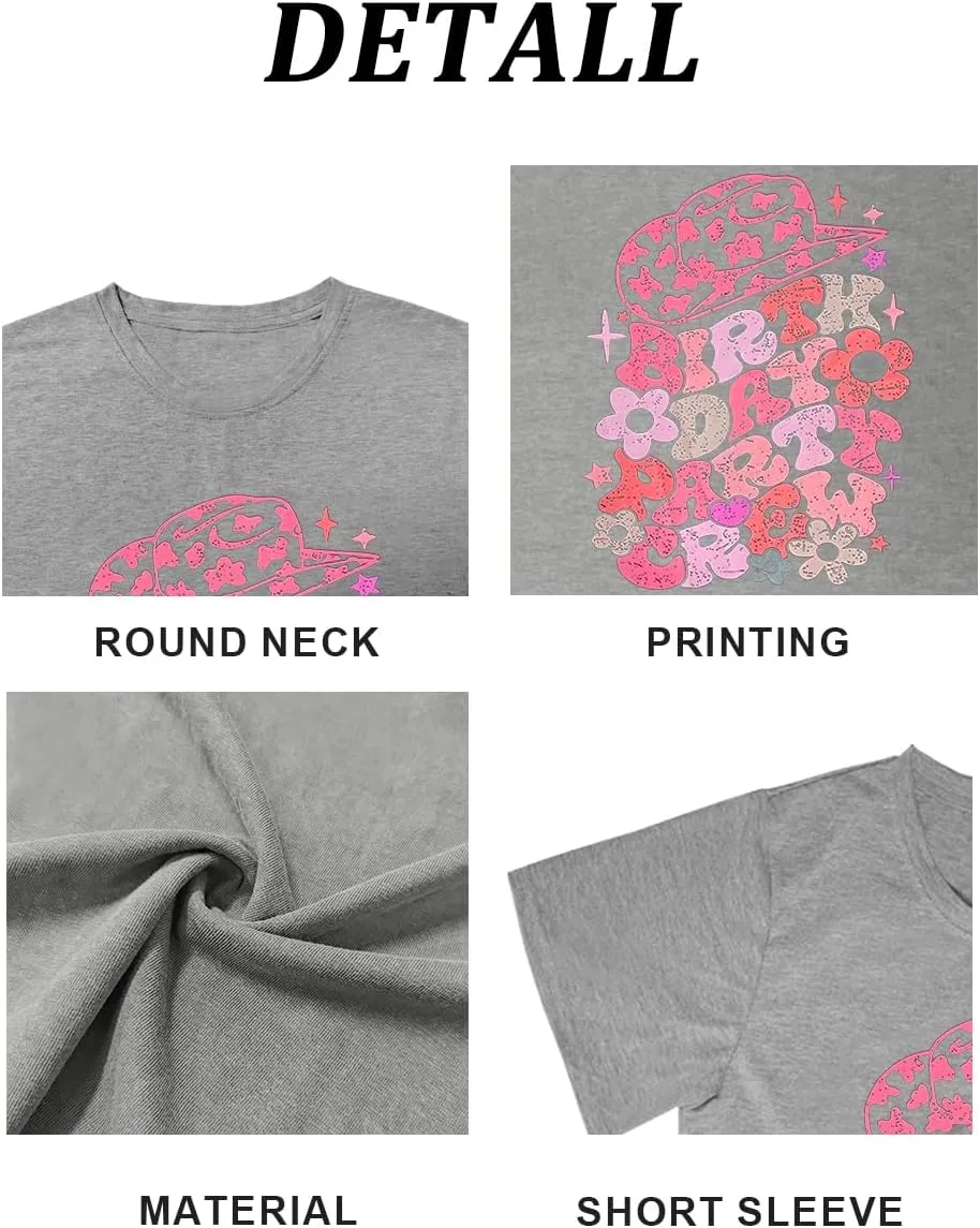 Country Music Women Tops Funny Graphic T-Shirt Cute Tops for Women Vintage Graphic Tees Letter Shirts for Women