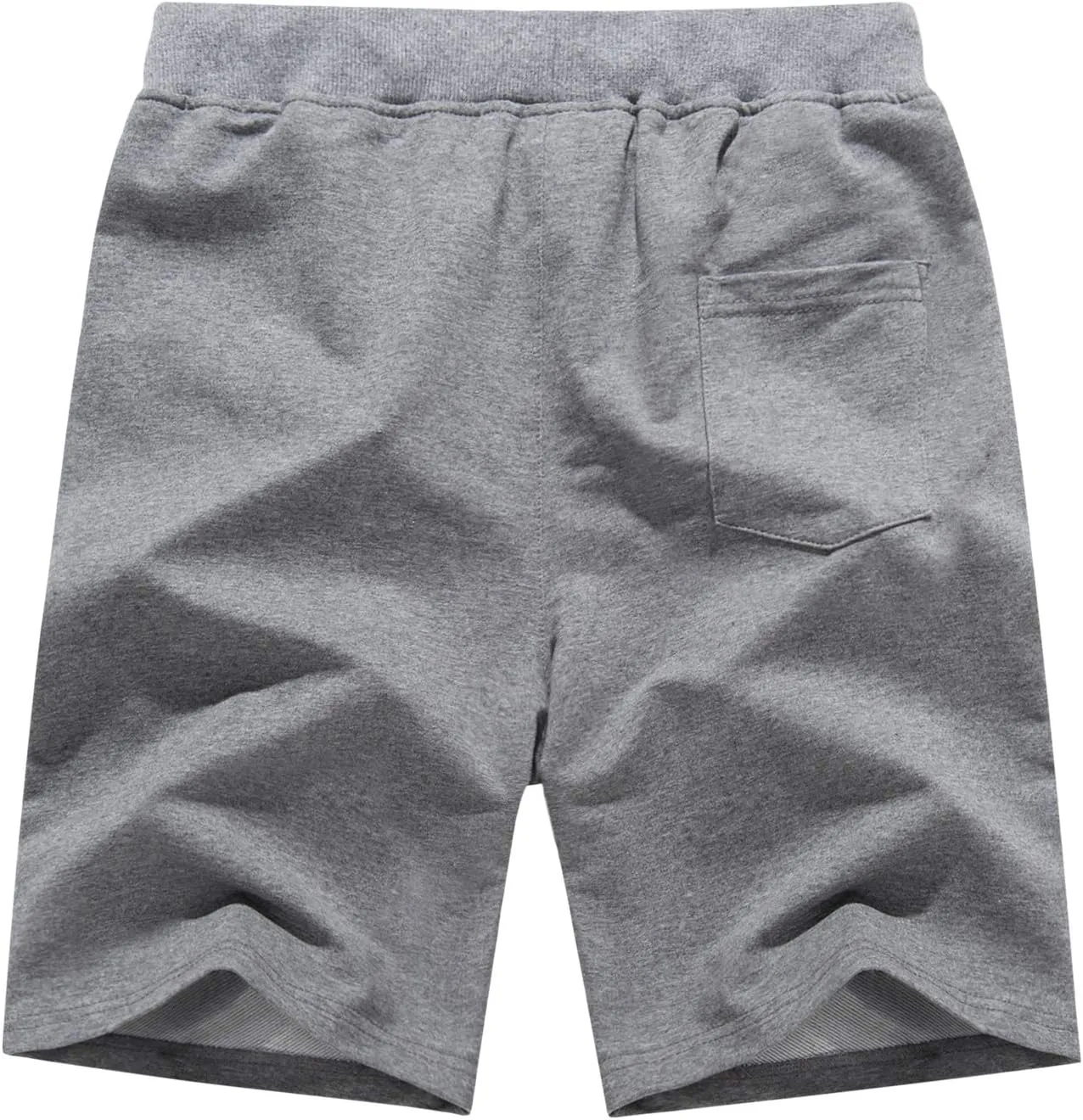 CRYSULLY Mens Athletic Gym Shorts Cotton Jogger Running Workout Jersey Zipper Pocket Sweat Shorts