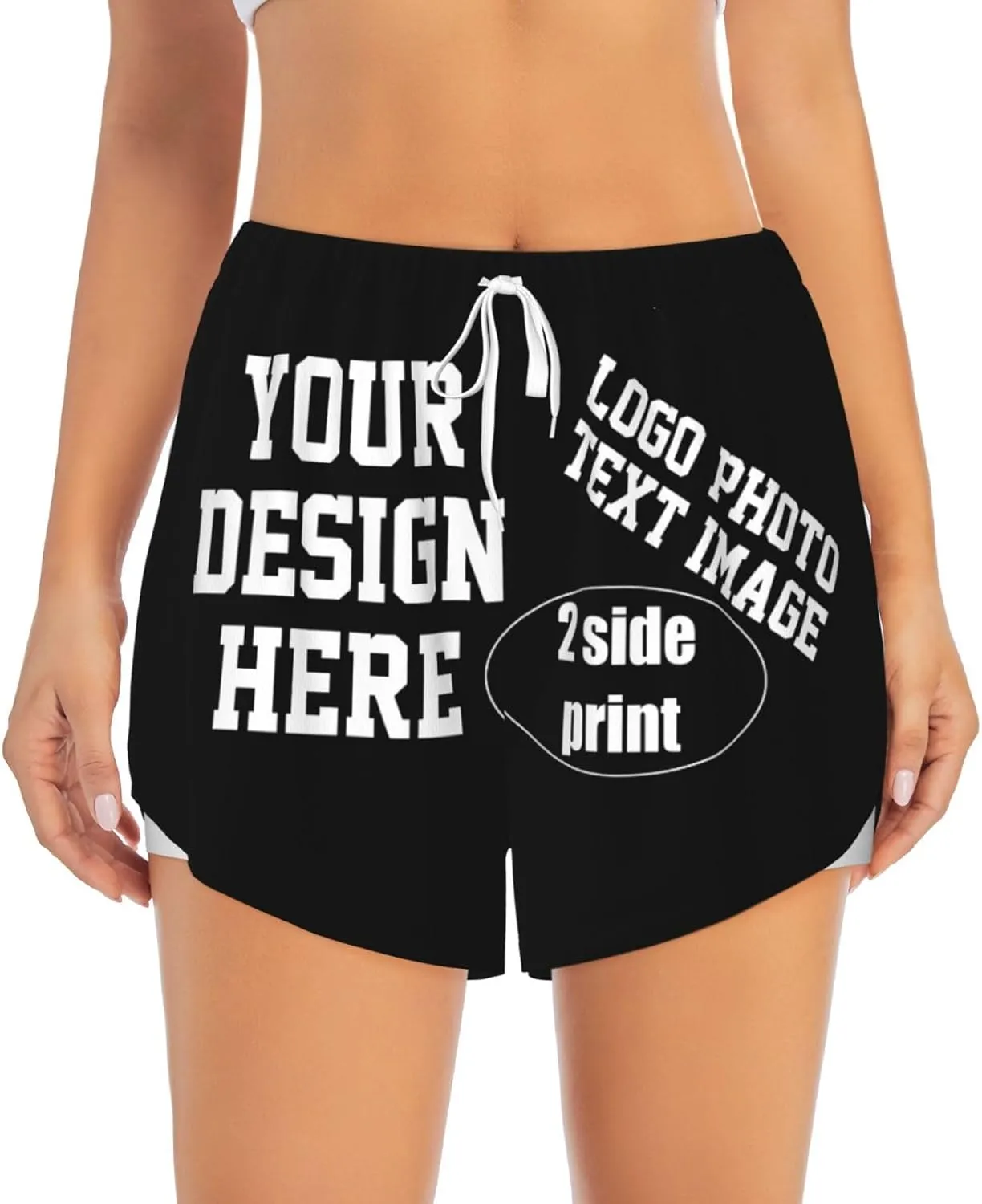 Custom Running Shorts Personalized Photos and Text for You Custom Yoga Shorts for Women Custom Sweat Shorts