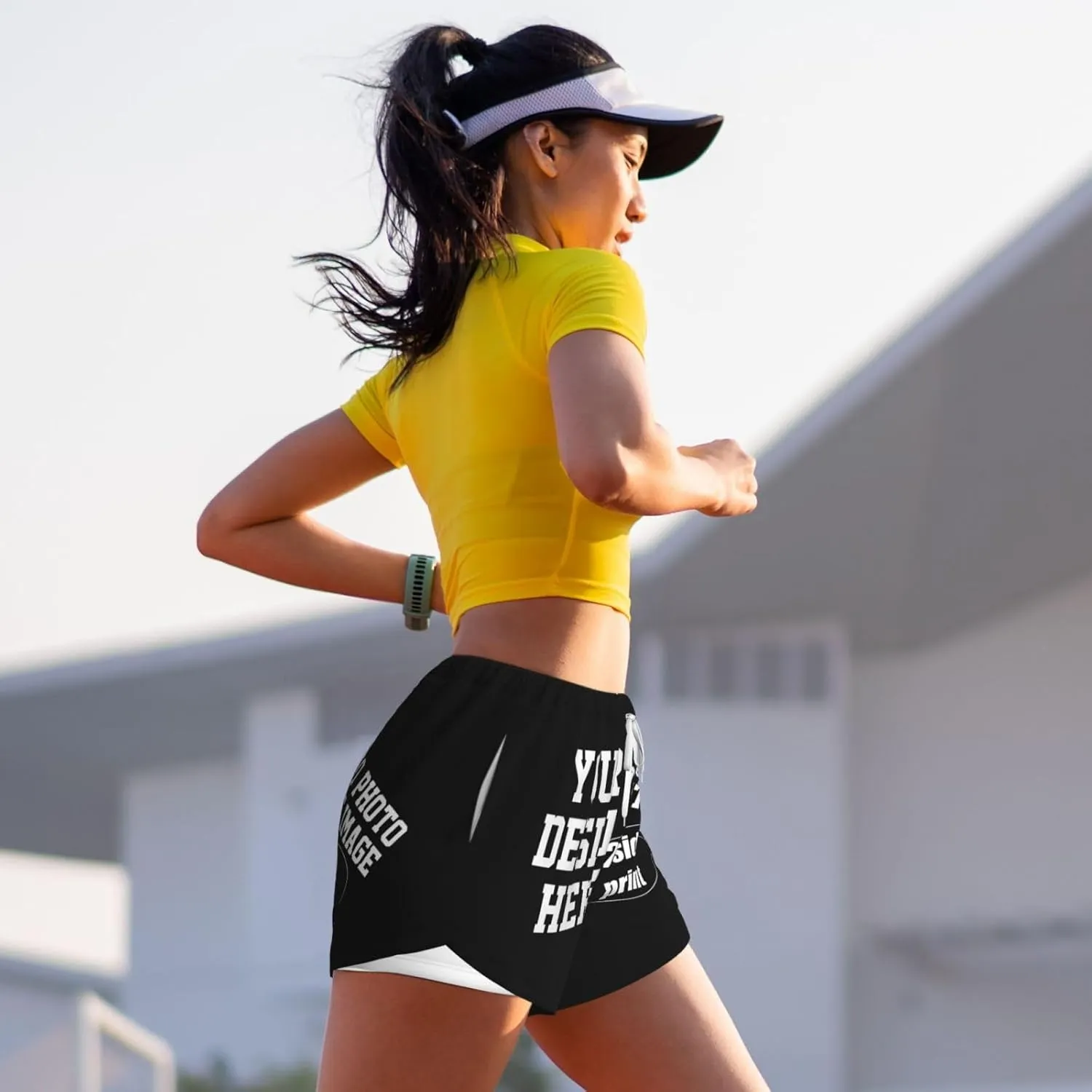Custom Running Shorts Personalized Photos and Text for You Custom Yoga Shorts for Women Custom Sweat Shorts