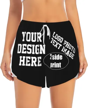 Custom Running Shorts Personalized Photos and Text for You Custom Yoga Shorts for Women Custom Sweat Shorts