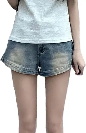 Denim Shorts for Women High Waisted Casual Jean Pant Summer Cropped Trousers Ladies Denim Stretchy Shorts Hotpants