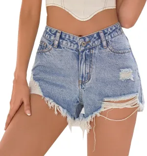 Denim Shorts Women Stretchy Plus Size Plain Color High Waisted Fashionable Mom Jean Shorts with Pockets Raw Hem Hot Shorts Womens Shorts for Summer Dressy