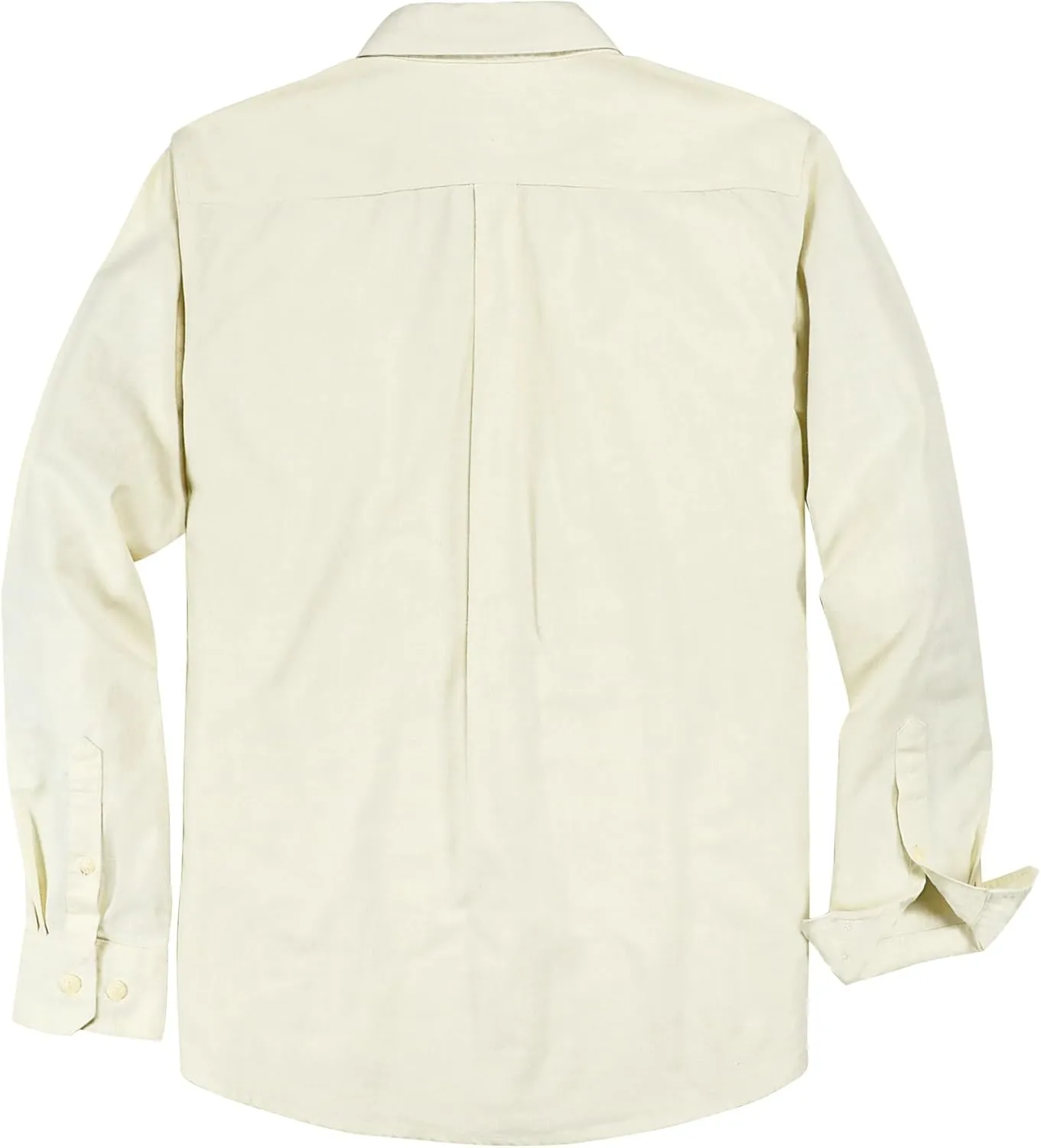Dubinik® Chambray Shirt Men Long Sleeve Cotton Work Shirts with 2 Pockets Casual Button Down