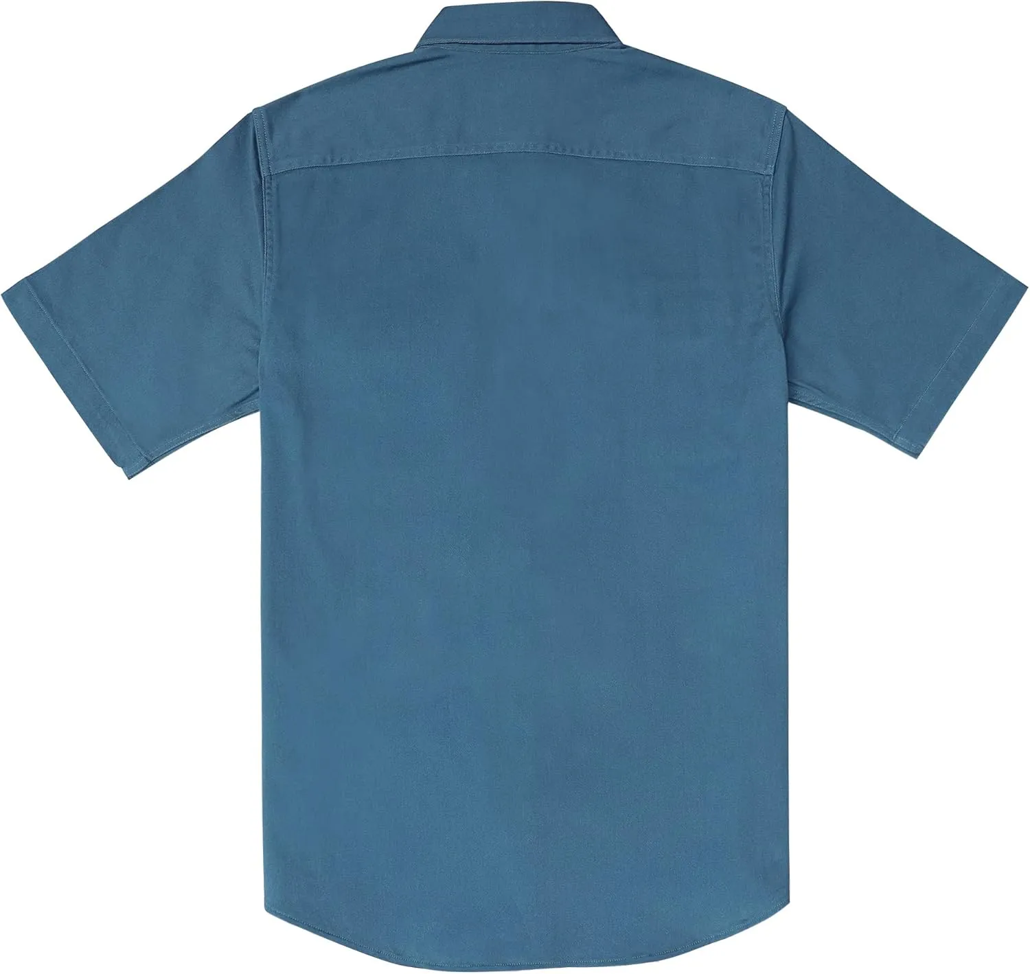 Dubinik®Mens Short Sleeve Button Down Shirts Denim Short Sleeve Shirt Men Two Pocket Western Soft Work Casual Denim Shirt