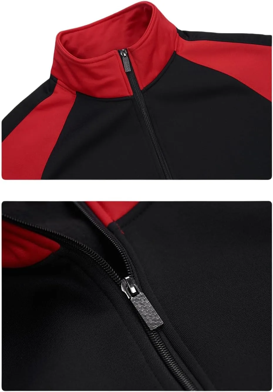 evzosrz Mens Varsity Jackets Zip Up Thick Sherpa Lined Fleece Casual Sweatshirts Color Blocking Windbreaker Stylish Coats